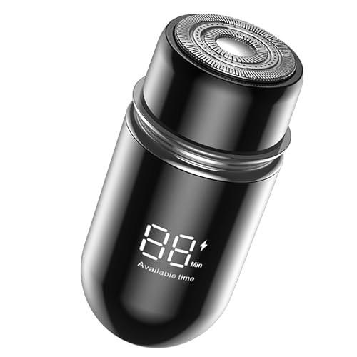 Pikpoa Mini Portable Electric Shaver,13000 RPM Powerful & Silent,IPX7 Waterproof,Type-C Fast Charging, Automatic Induction Travel Razor for Men/Women (Black)