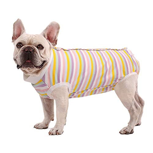 SAWMONG Recovery Suit for Dog, Pet Recovery Suit After Surgery, Recovery Shirt Surgical Snugly Suit Dog Onesie for Male Female, Dog Bodysuit Substitute E-Collar&Cone