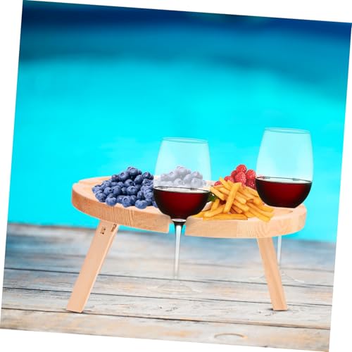 Table pliante ronde extérieur légère TOYANDONA table à vin de plage - 3