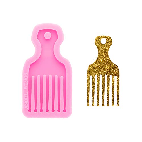 Shiny Glossy Comb Making Silicone Molds Keychain Epoxy Resin Mold Polymer Clay Mold Keychain Resin Casting Molds DIY Jewellery Making Craft