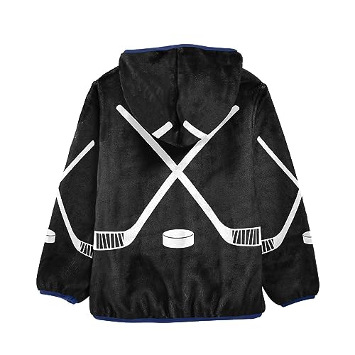 Image of Aflyko Boys Fleece Coat Blue Zip-Up Hoodie Girls Outerwear Kids Hooded Jacket