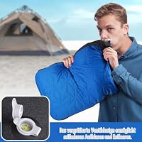 UWILLION Großes Campingkissen mit abnehmbarem Bezug – Ultraleichtes aufblasbares Kissen für Camping, leicht, ergonomisch und waschbar für Camping, Wandern und Reisen, Blau – Ansicht 3