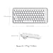 Rapoo Ralemo Pre 5 Kabellose Tastatur Mechanische mit Bluetooth/2,4 GHz/Kabel, Retro Schreibmaschine Tastatur Rund mit Blauen Switches, Deutsches Layout QWERTZ, 79 Tasten für PC/Mac/Laptop,Weiß