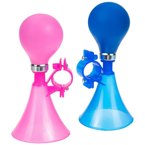 Balacoo 2Pcs Bike Bugle Horn Manual Air Squeeze Horn for Mountain Road Bikes Loud Sound Design Safety Warning Tool for Cyclists