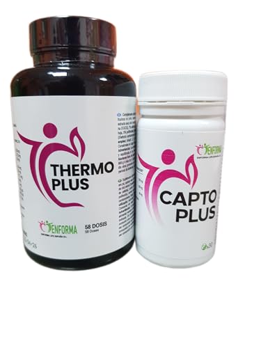 Te Quemagrasa con Hierbas Aromáticas Bebida Instantánea Baja en Calorías 100 gramos Thermoplus Enforma Life + Captoplus Enforma Life Capsulas | Absorción azúcar | Ingredientes naturales | 30 unidades