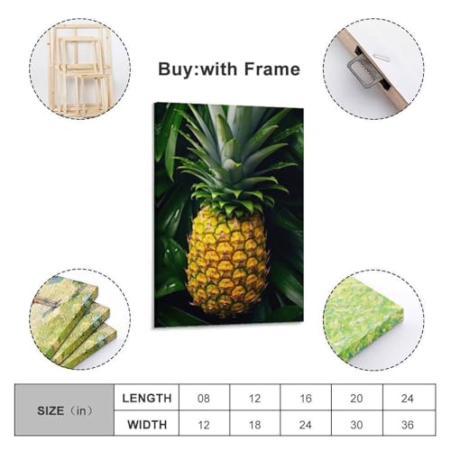 Poster ananas ZHOUKEG 40x60 cm art moderne mural suspendu - 2