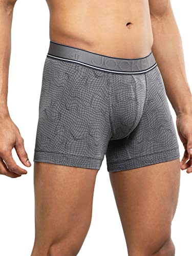Image of Jockey HG30 Men Tencel Micro Modal Elastane Stretch Printed Trunk with Natural StayFresh Properties