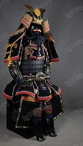 [ARMORJ YUANJIA] のあるウェアラブルジャパニーズリュストゥングサムライアーマースーツブラックレザーブラックレースH1