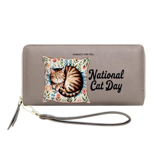 OIDERY Personalized Cat Women Wallets,Birthday Gift,Holiday Gift for Friend,Valentine's Day Gift for Wife,Mother,Daughter,Ladies