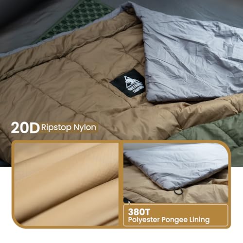 Image of OneTigris Featherlite Ultralight Sleeping Quilt, Weighs 35oz, Warm Hammock Topquilt 40 Degree, with Footbox, Perfect for Outback Camping, Hiking, Backpacking and Hammocks