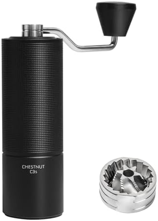 TIMEMORE Moedor de café manual Chestnut C3S, moedor de café de aç...