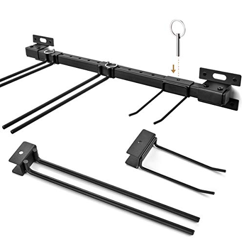 Sunix Ski Storage Rack, Snowboard Wall Rack for Home& Garage Organization Mount Hold up 10 Pairs, 2 Pack - Thumbnail 6
