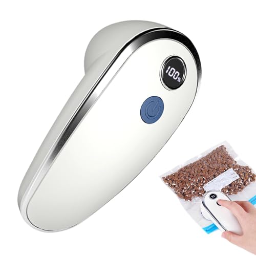 Sellador de vacío de alimentos - Bomba de vacío portátil portátil, sellador de almacenamiento de alimentos - Ahorro de alimentos inalámbrico, bolsas de almacenamiento reutilizables compatibles |