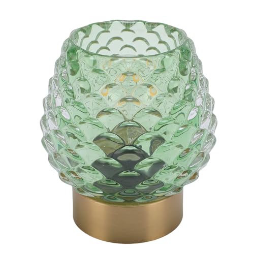 Lámpara de Mesa Pequeña con Forma de Piña, LED, Inalámbrica, Funciona con Pilas, de Cristal, con Temporizador para Dormitorio, Baño y cocina.