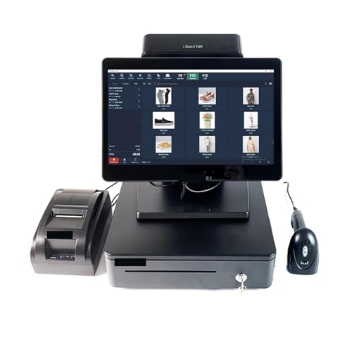 Caja registradora electrónica De caja registradora POS con pantalla táctil todo en uno de 14 pulgadas con software VFD for clientes minoristas(I5 8G 128G)