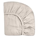 Sábanas para cuna para bebé, comodidad suave y transpirable (beige)