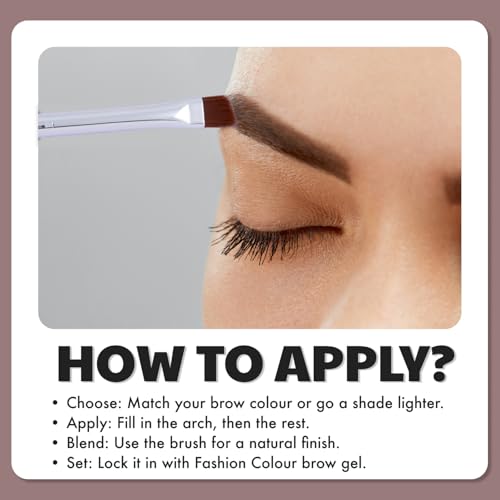 Image of FASHION COLOUR Dual Eyebrow Powder Kit With Spoolie | Powder With Brush | Long-Lasting | Natural Looking Brows | Rich Color Payoff | Shaped & Defined Brows | Brown | 8gm