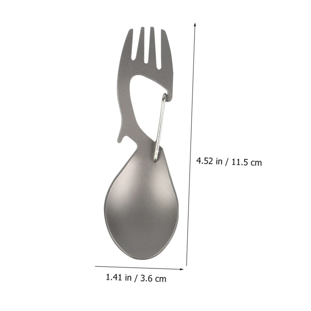 ibasenice Lot De 5 Couverts Multifonctions En Titane Cuillères-Fourchettes Et Ustensiles De Voyage Petites Cuillères-Fourchettes Pliables En Titane Couverts De Randonnée