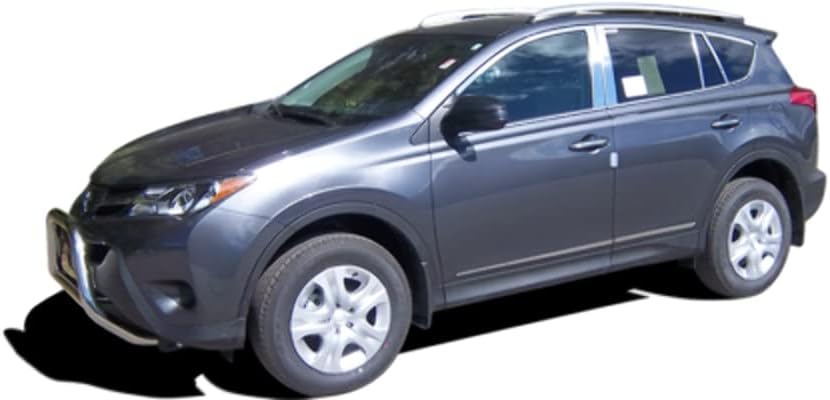 QAA is Compatible with 2013-2015 Toyota Rav4 4 Piece Stainless Front Grille Accent Trim, Insert Package SG13180