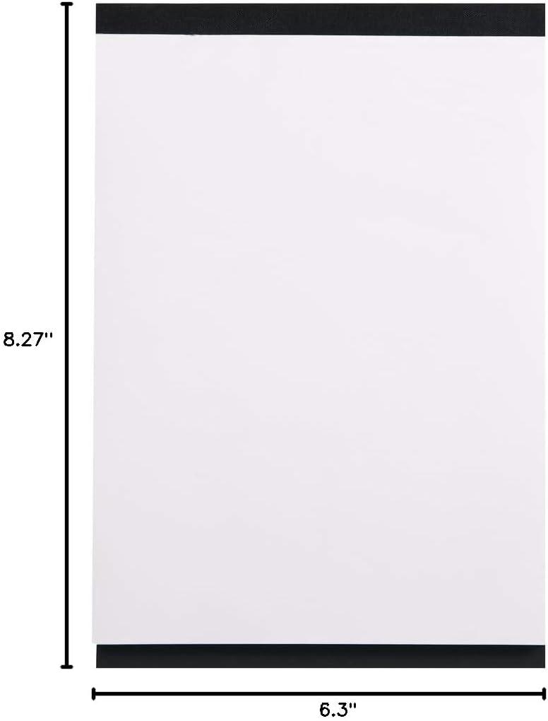 RHODIA Touch 116100C - Marker Pad A5+ - 50 Sheets - Clairefontaine Layout Uni White Extra Smooth Paper 100 g/m - for Drawing with Alcohol Marker, Liner Pen, Fountain Pen