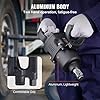 VEVOR Clé à Choc Pneumatique Poignée en D 1,27 cm Clé à Chocs Air Comprime 3701 Nm 6000 tr/min Aluminium avec Connecteur Rapide d'Air Pot d'Huile pour Réparations Automobiles Lourdes Mécaniciens