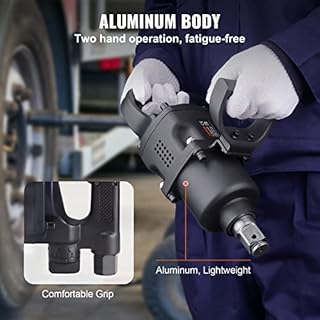 VEVOR Clé à Choc Pneumatique Poignée en D 1,27 cm Clé à Chocs Air Comprime 3701 Nm 6000 tr/min Aluminium avec Connecteur Rapide d'Air Pot d'Huile pour Réparations Automobiles Lourdes Mécaniciens