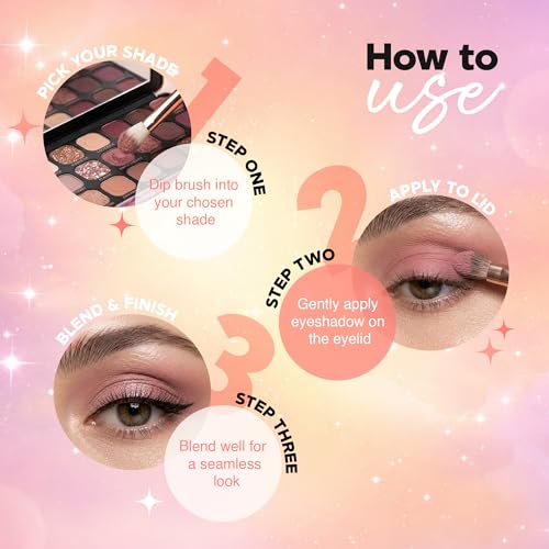 Image of Maliao 18 Color Eyeshadow Palette | Highly Pigmented | Matte & Shimmer Shades | Long Lasting Blendable Eye Makeup | Butterfly Dance,18g