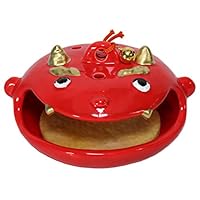 蚊取り線香入れ 赤鬼 / 磁器 / 蚊取り線香ホルダー Amazon｜蚊取り器 赤鬼蚊遣器 [10.5 x 19.1 x 17cm] 納涼