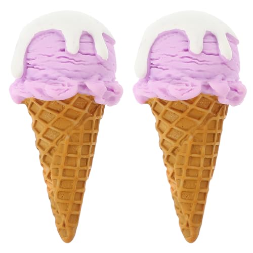 Vaguelly 2pcs Simulated Ice Cream Models Fake Ice Cream Cone Props Realistic Ice Cream Models Ice Cream Cones for Dessert Shop Display Accessories