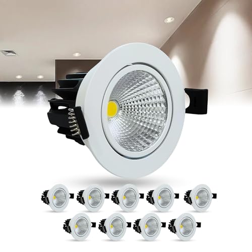 Image of D'Mak Moveble LED COB Light | Recessed LED Ceiling Light for Indoor Lighting | Natural White Color | Aluminium Body (10, 12 Watt)