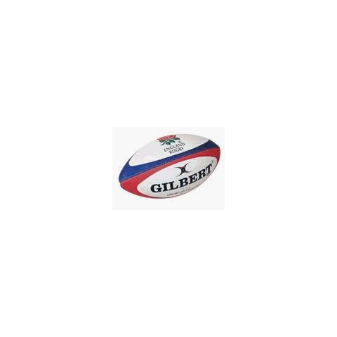 Gilbert England Rugby Replica Ball - White/Red, Mini Cover