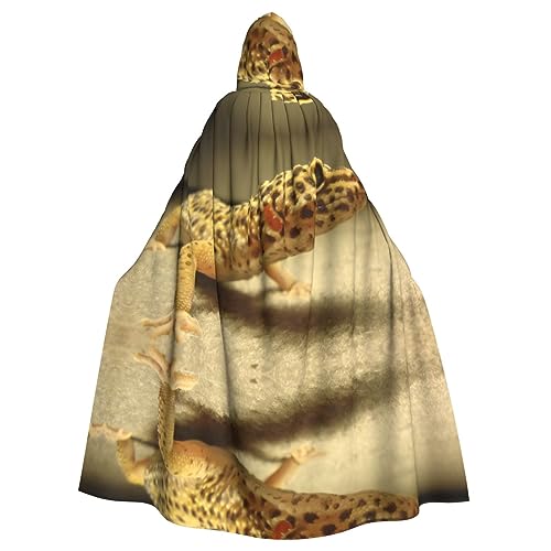 Cape à capuche unisexe léopard de sable pour Halloween, cosplay, Halloween, Noël, déguisement pour adultes