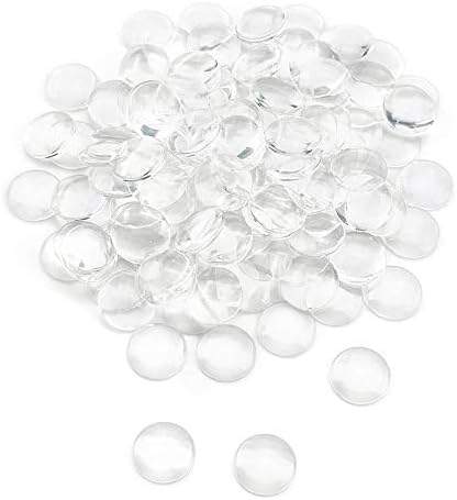 ARSUK 70-80pcs Decorative Glass Pebbles, Stones Beads Rounded Gems Flat Marble, Vase Filler, Fire Artificial Crystal Gemstones for Aquarium, Mosaic Tiles Vases Craft, Garden Flowerpot, Landscaping