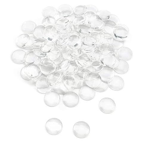 ARSUK 70-80pcs Decorative Glass Pebbles, Stones Beads Rounded Gems Flat Marble, Vase Filler, Fire Artificial Crystal Gemstones for Aquarium, Mosaic Tiles Vases Craft, Garden Flowerpot, Landscaping Cover