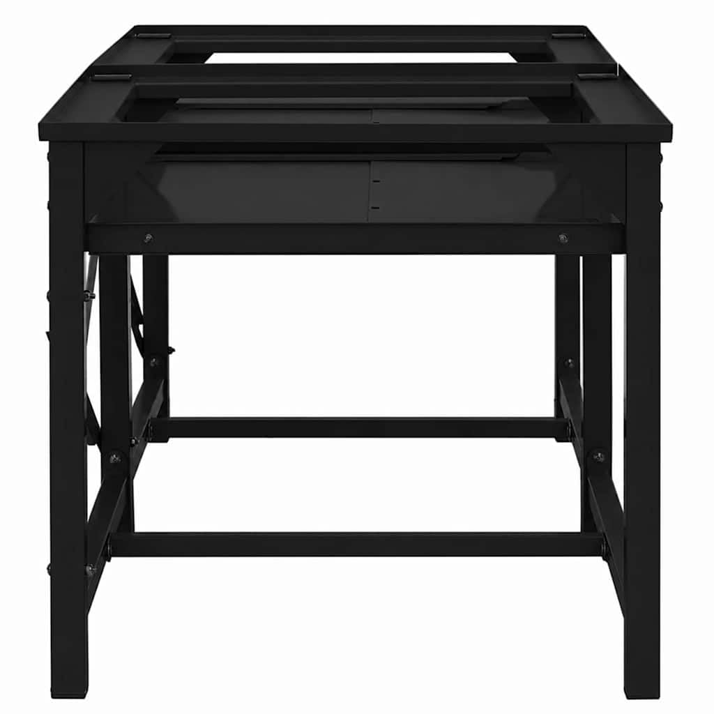Pedestal para lavadora (2 unidades, 120 x 56 x 52 cm, acero), color negro