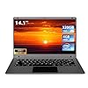 Computadora portátil de 14.1 pulgadas, Celeron Quad-Core hasta 2.4 GHz, 4 GB de RAM y SSD de 192 GB, computadoras portátiles W11 con FHD IPS, portátil delgado y ligero, portátiles de