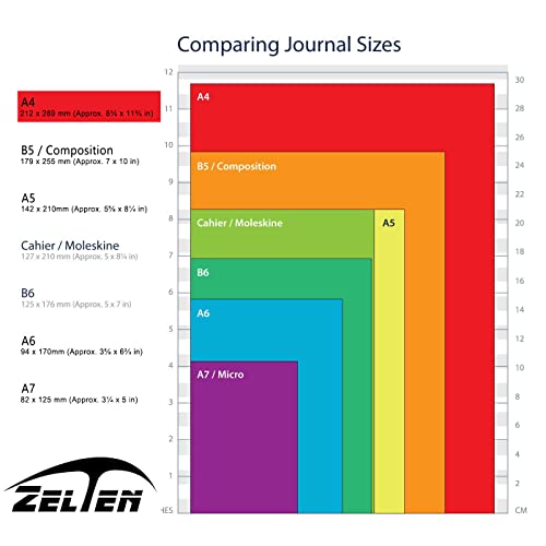 Image of Zelten Loose Leaf Punched Paper Refills Paper for 6 Hole Binder Personal Organizer Diary Notebook Refillable Planner (Sketch,A4 /4 Hole)