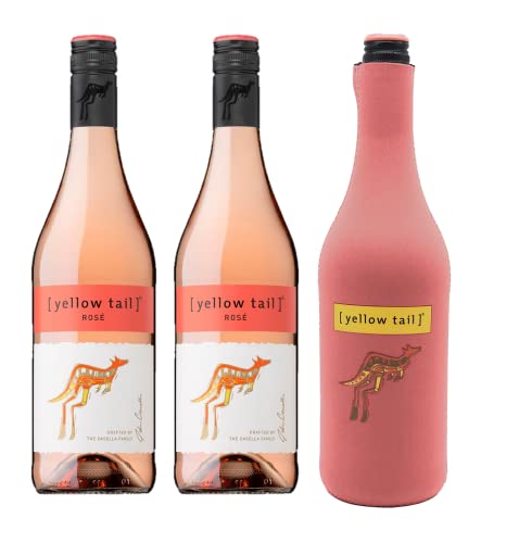 Yellow Tail Rosè Halbtrocken (3x 0,75l) plus einer Yellow Tail Kühlmanschette (Rosè) Cover