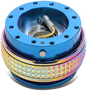 NRG (SRK-210GM-CG) Gunmetal Body/Chrome Gold Ring Gen 2.1/Pyramid Series Steering Wheel Quick Release Adapter 6-Hole