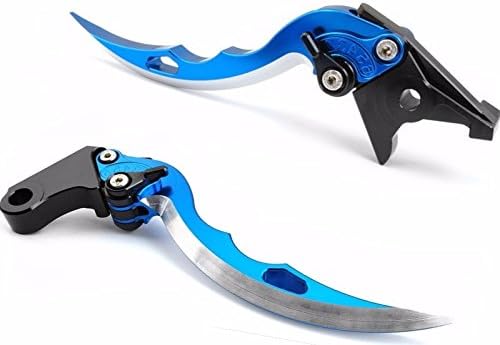 CNC Adjustable Blade Brake Clutch Levers for Kawasaki NINJA 250R 2008-2012 NINJA 300R 2013-2016 Blue