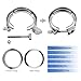 ROADFORMER 3 inch V Band Clamp - 2 sets of Quick Release V band Exhaust Clamp Stainless Steel with Flanges for Automotive exhaust system, turbocharger, downpipe and mufflers (3