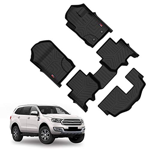 Image of GFX TPV Premium 3D Life Long Car Floor Mats Compatible with Ford Endeavour 2020 Onward (Automatic) (6 Seater)