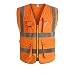 Produktbild XUANLAN Sicherheitsweste Warnweste Reflektierende Sicherheit Overalls Nacht Laufendes Fahrrad Straßenbau Personal Nacht Warnung Fluoreszierende Weste (Color : Orange, Größe : S)