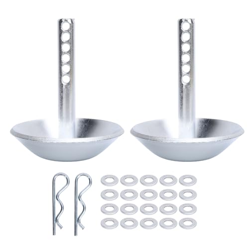 Snow Plow Feet,Metal Height Adjustable Snow Plow Skid Shoes with Pins and Washer Accessories for Polaris ATV UTV