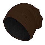 Material: 100 % Polyester SoulCats® Beanie mit Fleece-Inlay unifarben, Farbe: Braun