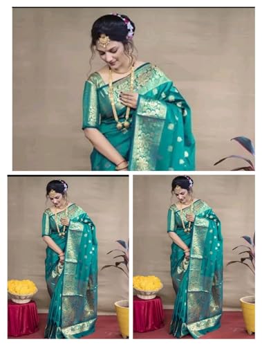Image of RENVAANI Women's Traditional Kanjivaram Kanchipuram Silk Unstitched Lehenga Choli with Dupatta (MAROON DUP PINK)