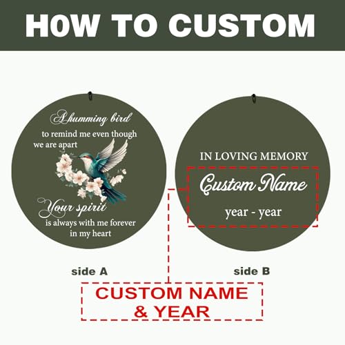 Image of Personalized Memorial Wind Chimes for Outside, Sympathy Gifts Wind Chime for Loss of Loved One, Beautiful Decor with Deep Tone, Ideal for Funeral, Remembrance & Bereavement, Produced in Texas
