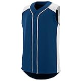 Augusta Sportswear Men'S Sleeveless Slugger Baseball Jersey S Navy/White