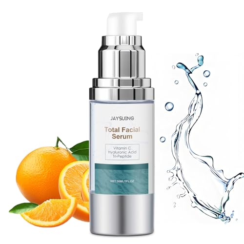 Vitamin C Serum for Face with Hyaluronic Acid & Peptides - Anti Aging Serum for Women & Men Dark Spot Corrector for Firming Hydrating Treatment to Reduce Wrinkles & Fine Lines 1 fl oz