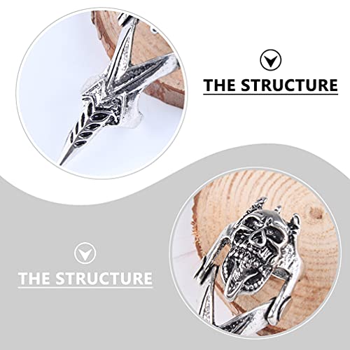 Anel masculino com junta articulada, anel punk águia, anel de atividade gótico para mulheres e menin